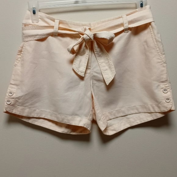 Jcrew Linen & Cotton Seaside Shorts with Belt | Cream Off-white Womans S… - Picture 5 of 15